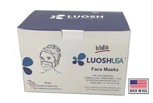 Load image into Gallery viewer, Children's Disposable Face Masks Made In USA (Black, 50 Pack)