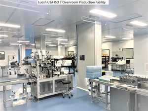 Luosh USA produce face masks in a cleanroom facility, to prevent from germs and virus contamination