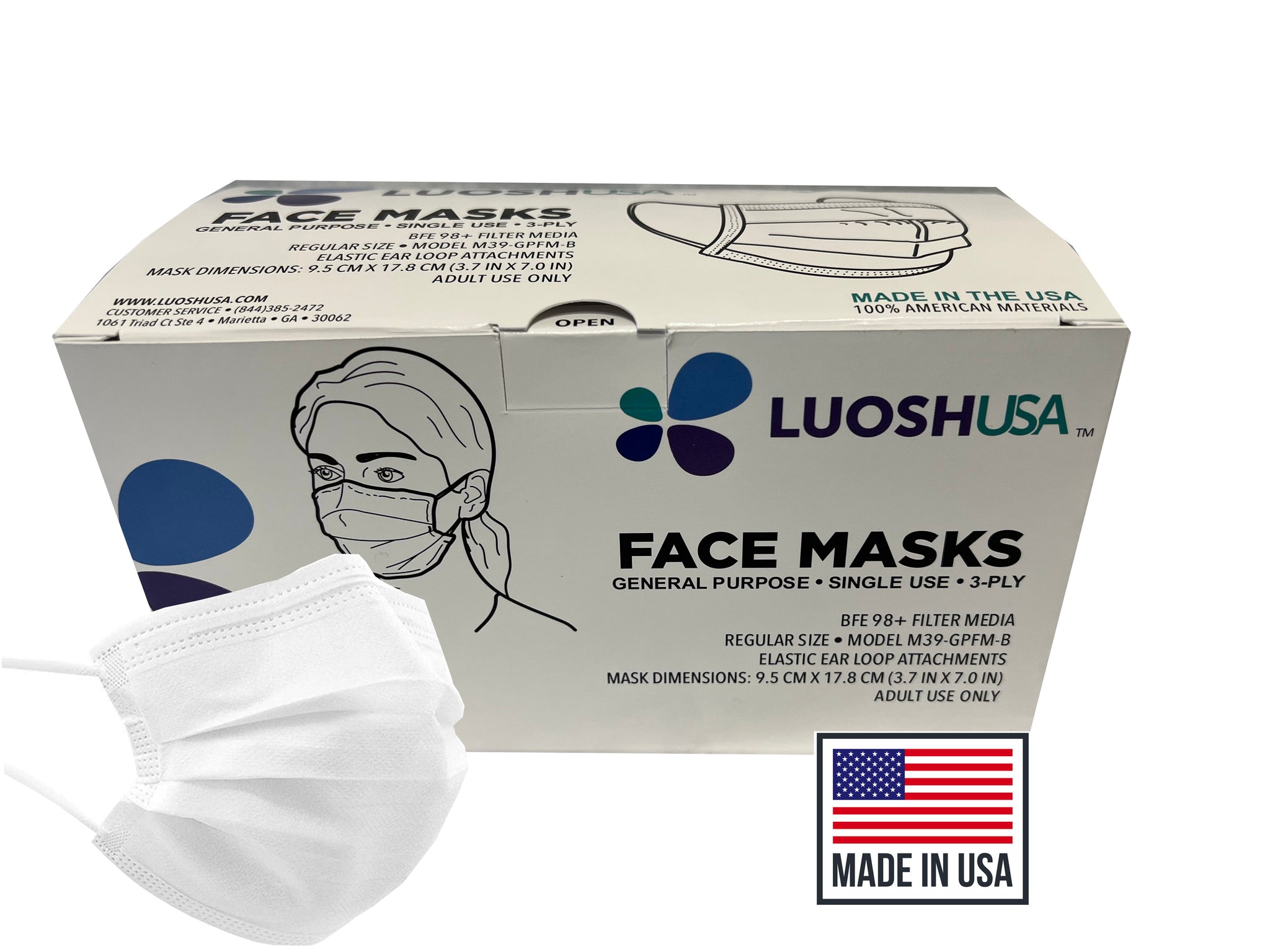 ORE International ORE-1205 3 Layer Disposable Surgical Face Mask - 50 Piece, 1 ORE International ORE-1205 3 Layer Disposable Surgical Face Mask - 50 Piece, 1